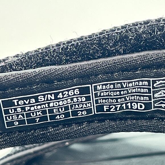 Teva Tirra Black Outdoor Adjustable Strap Hiking Sandals 4266 Women's Size 9 - Picture 8 of 9